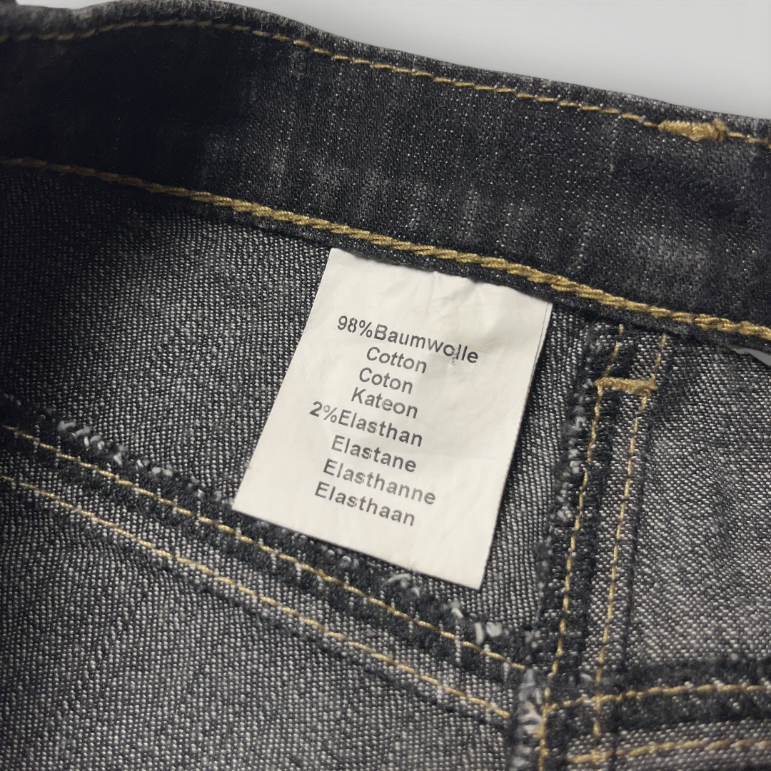 Apple Bottom ls Vintage 2000's Y2K Hip-Hop Embroidered Heavy Cotton Black Baggy Jeans (Дамско) (Rep)