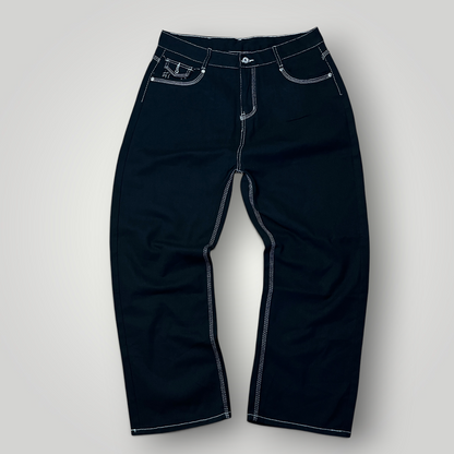 True Religion Y2K Heavy Cotton Jeans White Stitch (Replica)
