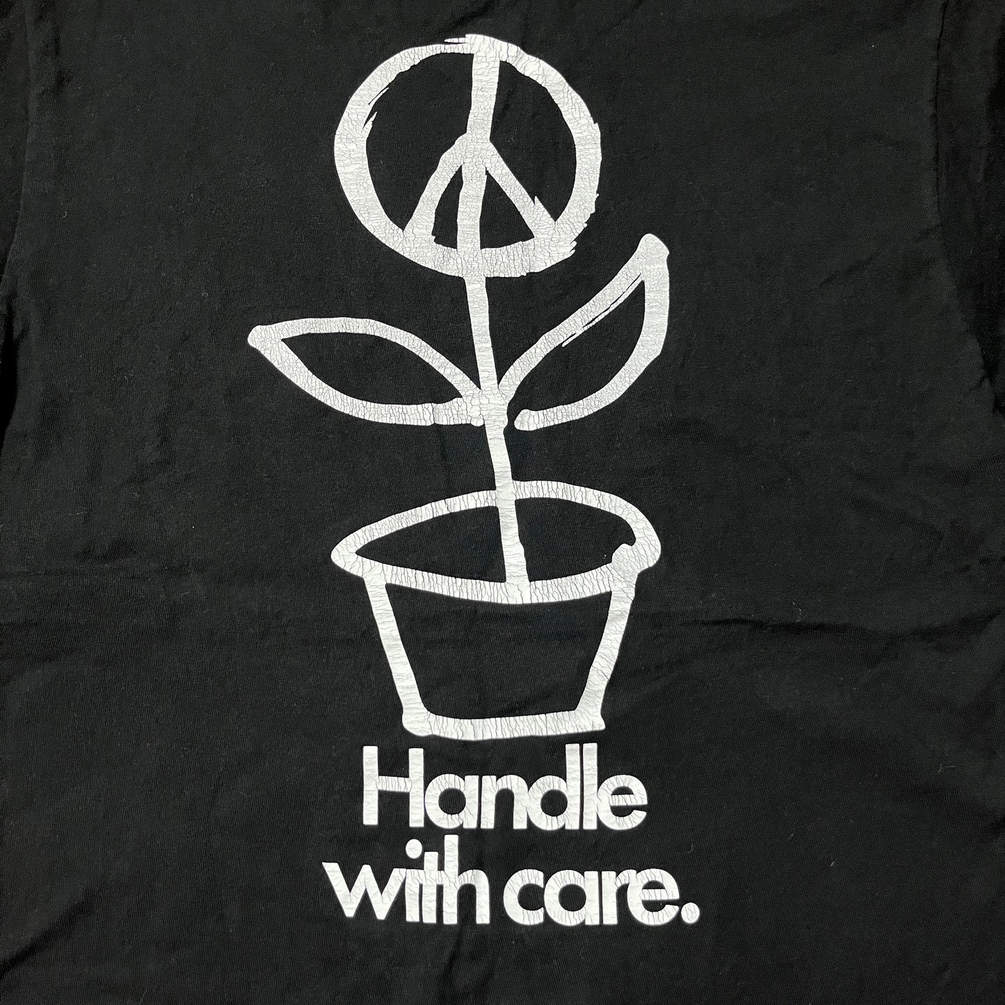 Stussy "Peace Pot" Heavy Cotton Tubular Knit Y2K Graphic Skater T-Shirt