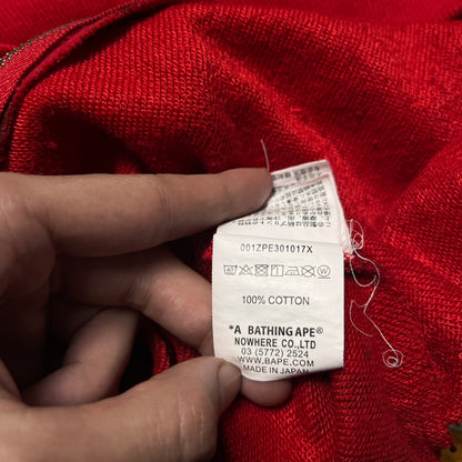 BAPE (A Bathing Ape) Color Camo Red Shark Full-Zip Hoodie (Replica)