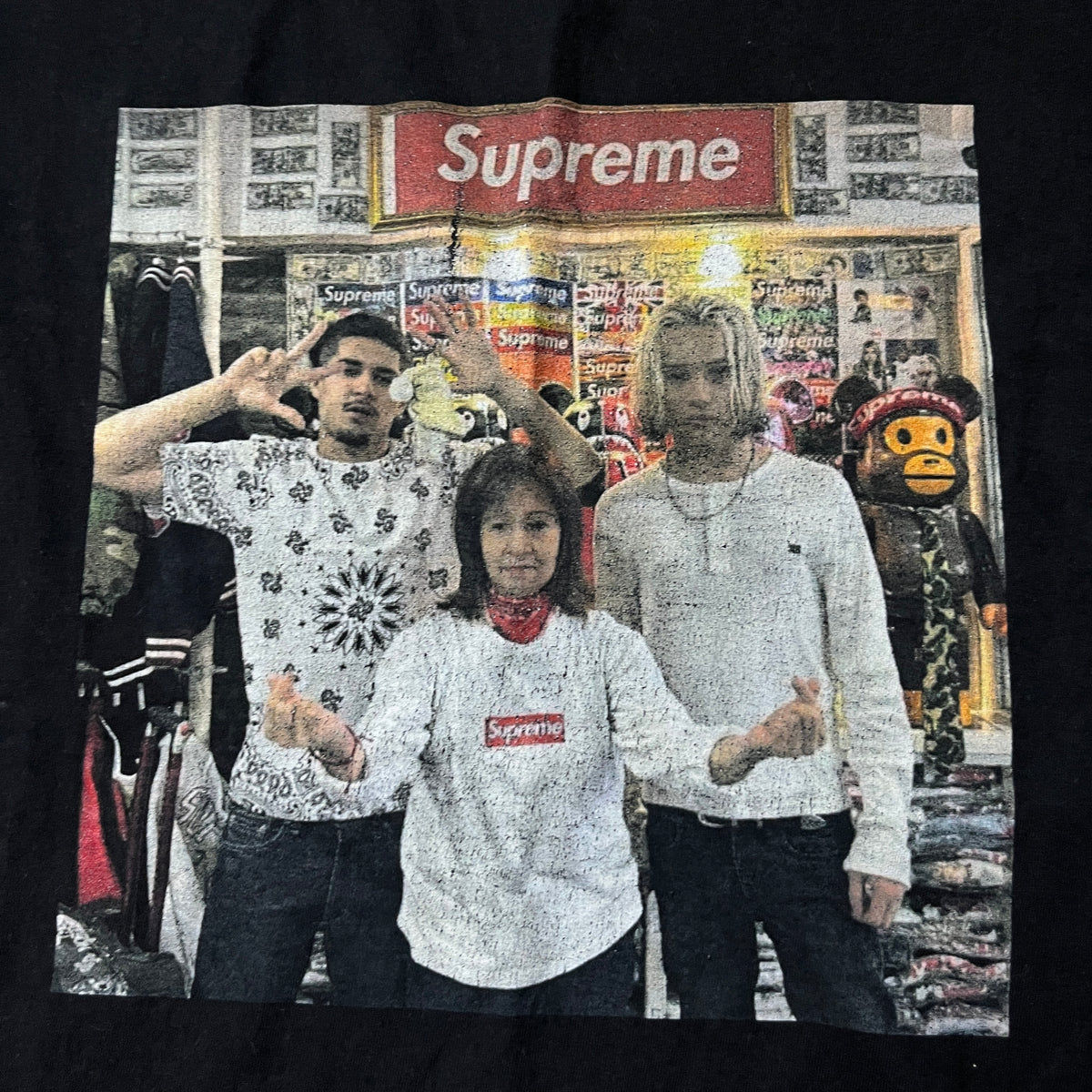 Supreme Bootleg Vintage 2000's Heavy Cotton Tubular Knit Graphic T-Shirt