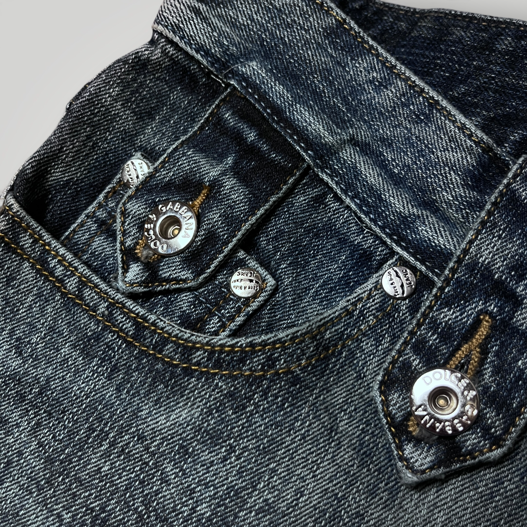 DOLCE & GABBANA Vintage 2000's Y2K Flared Jeans (Дамско) (Replica)