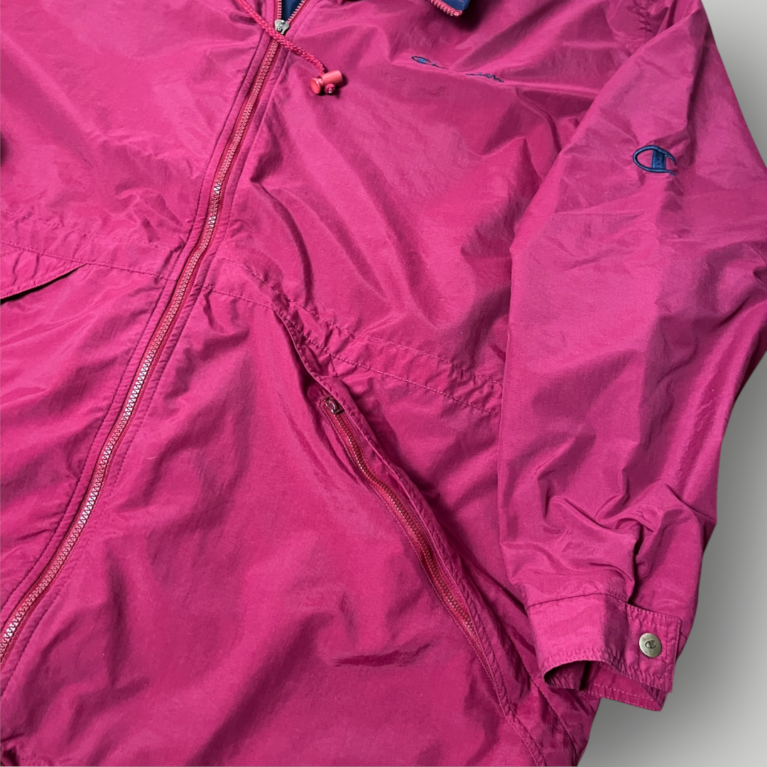 Champion Vintage 90's Hooded Raincoat Windbreaker Jacket