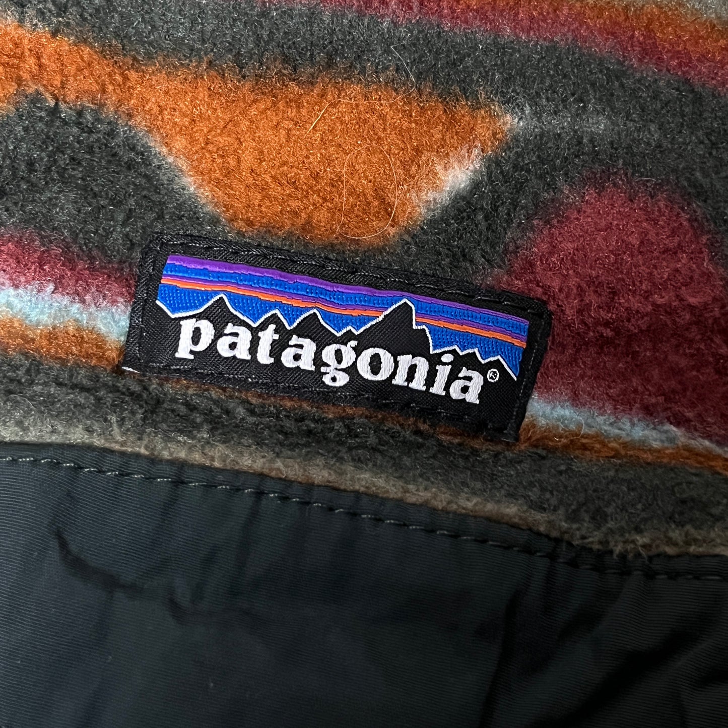 Patagonia Striped Sediment Hills Wave Pattern Synchilla Sweater Pullover Snap Fleece !RARE!