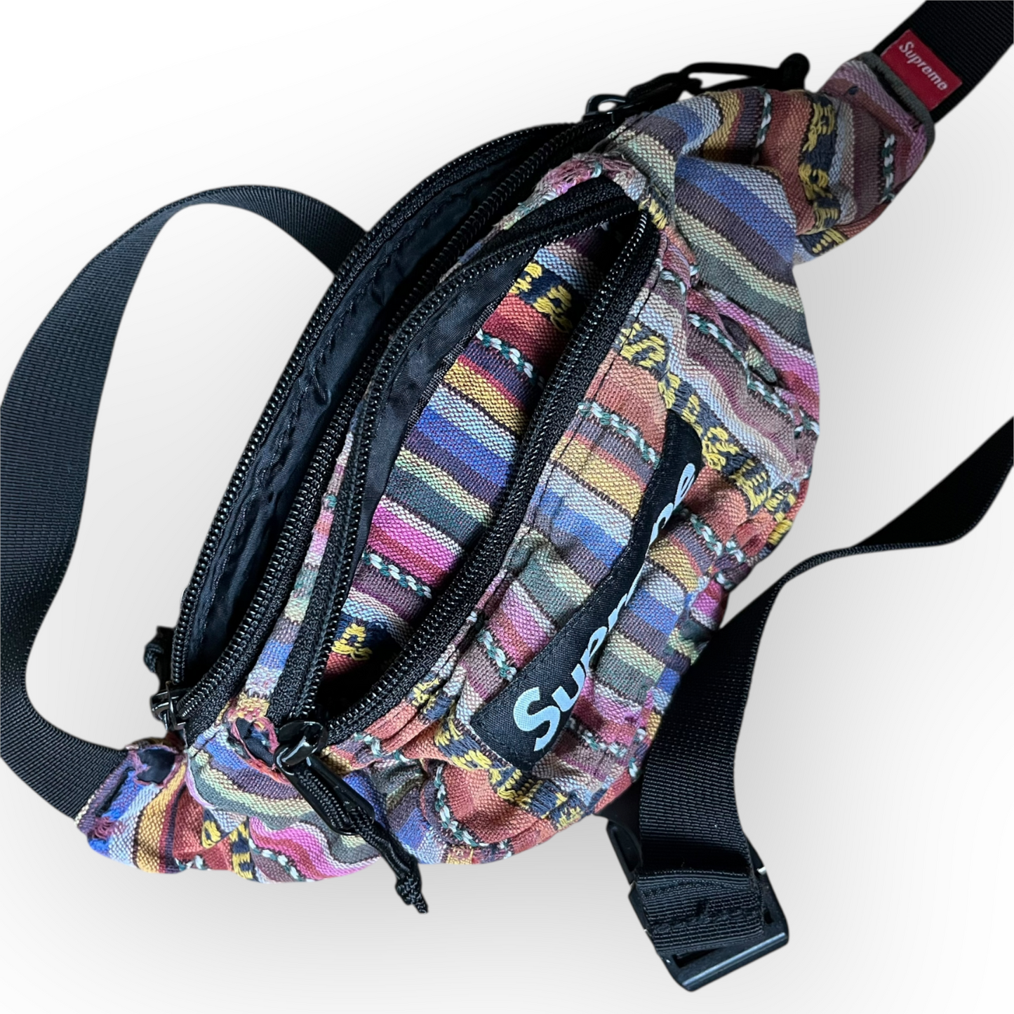 Supreme "Woven Stripe SS20" Multicolor Waist Bag