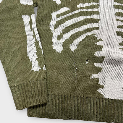 Skeleton Y2K Graphic Distressed Sweater