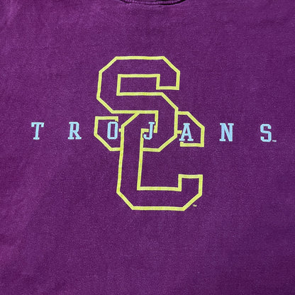 Nike Vintage 90's USA MADE Tubular Knit Usc Trojans Heavy Cotton T-Shirt !SINGLE STITCH!