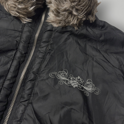 Rocawear Vintage 2000's Y2K Reversible Faux Fur Jacket (Дамско)