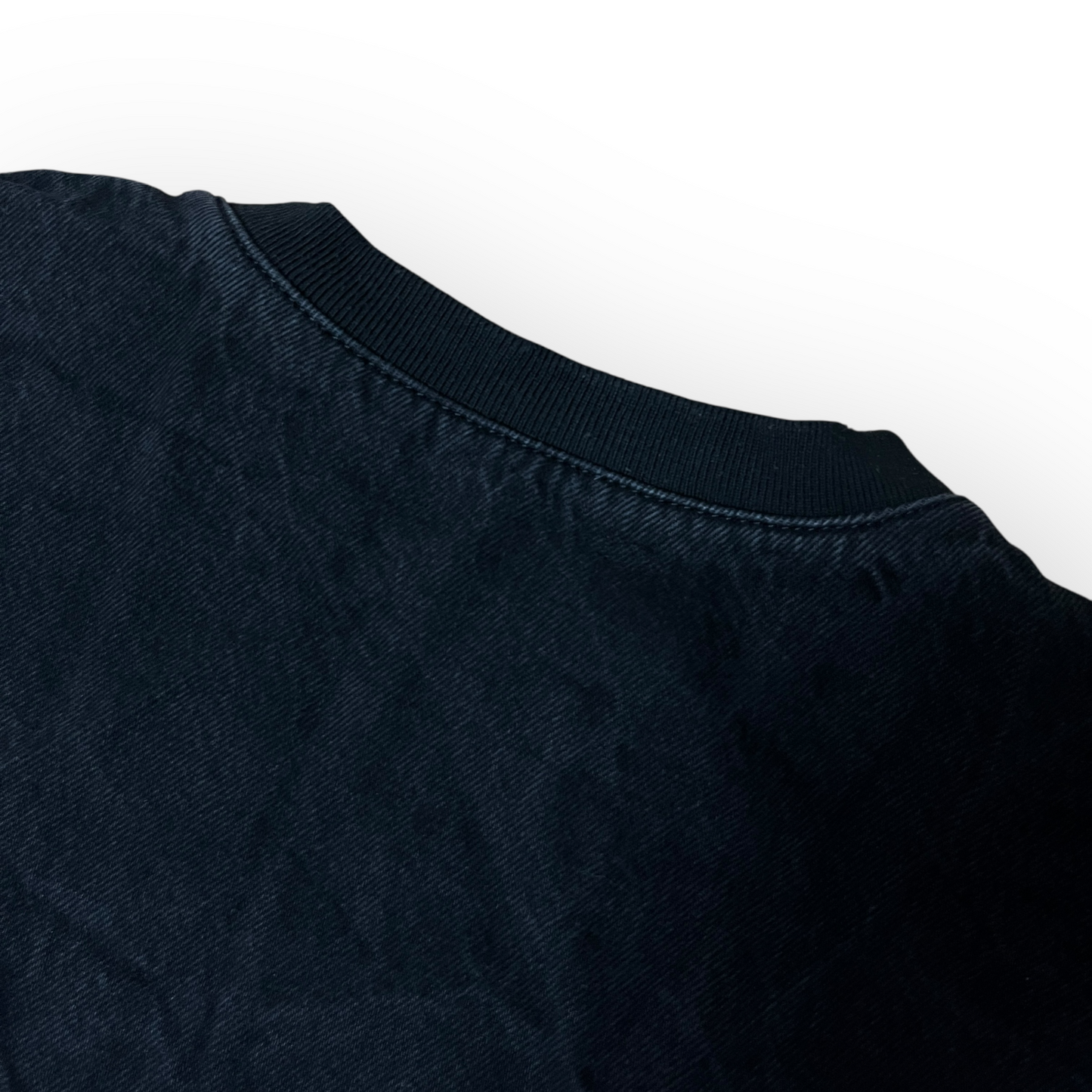 ZARA Denim Boxy Sweatshirt Crewneck