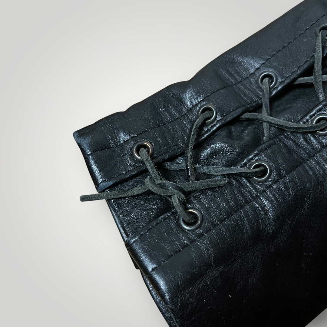 RoB Amsterdam "Hipster" Biker Full Grain Leather Jeans Vintage 2000's Y2K Gothic Punk Pants