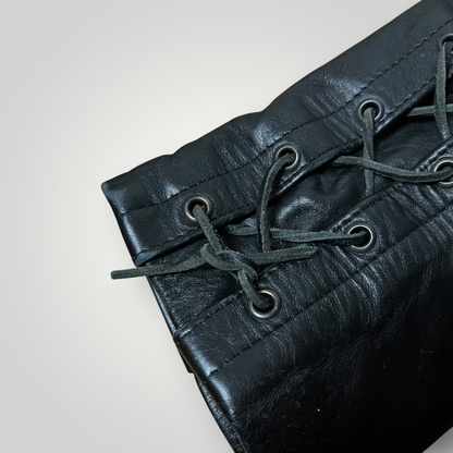 RoB Amsterdam "Hipster" Biker Full Grain Leather Jeans Vintage 2000's Y2K Gothic Punk Pants