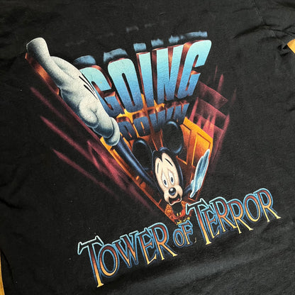 Vintage 90’s Disney “Tower Of Terror” Mickey Mouse Heavy Cotton T-Shirt !RARE!