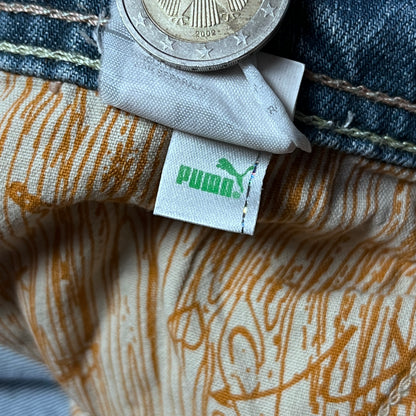 Evisu x Puma Vintage 2000's "True Love Never Dies" Y2K Hip-Hop Denim Shorts (Jorts)
