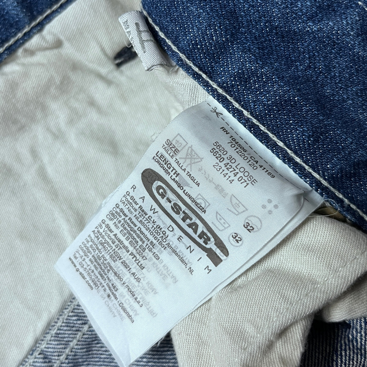 G-STAR RAW Vintage 2000's Y2K 5620 3D Heavy Cotton Baggy Jeans