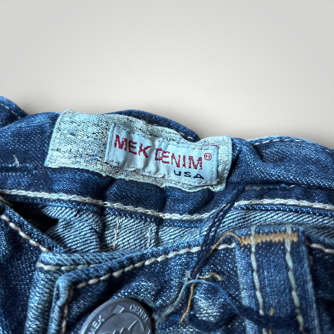 MEK Denim Vintage 2000's Y2K  Distressed Bootcut Jeans