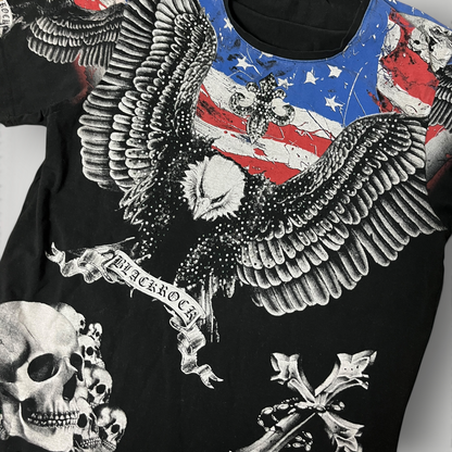 Blackrock Y2K American Eagle Rhinestone Graphic T-Shirt