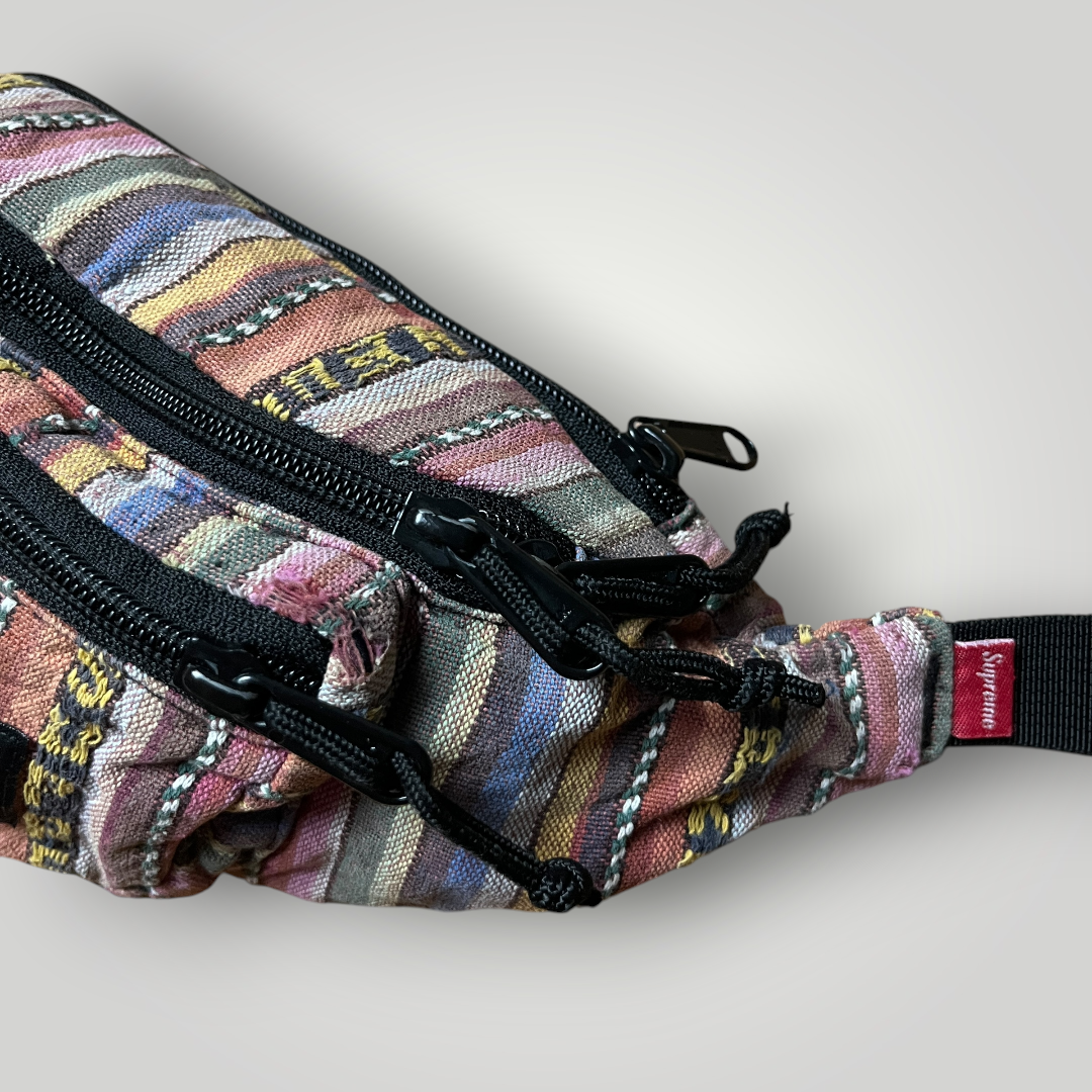 Supreme Box Logo Fanny Pack "Woven Stripe SS20"