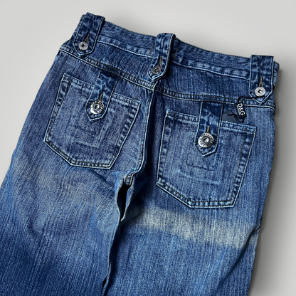DOLCE & GABBANA Vintage 2000's Y2K Flared Jeans (Дамско) (Replica)