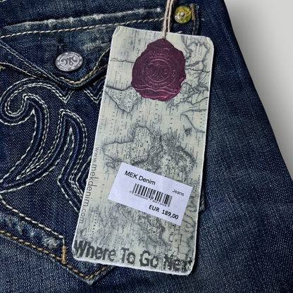 MEK Denim Vintage 2000's Y2K  Distressed Bootcut Jeans