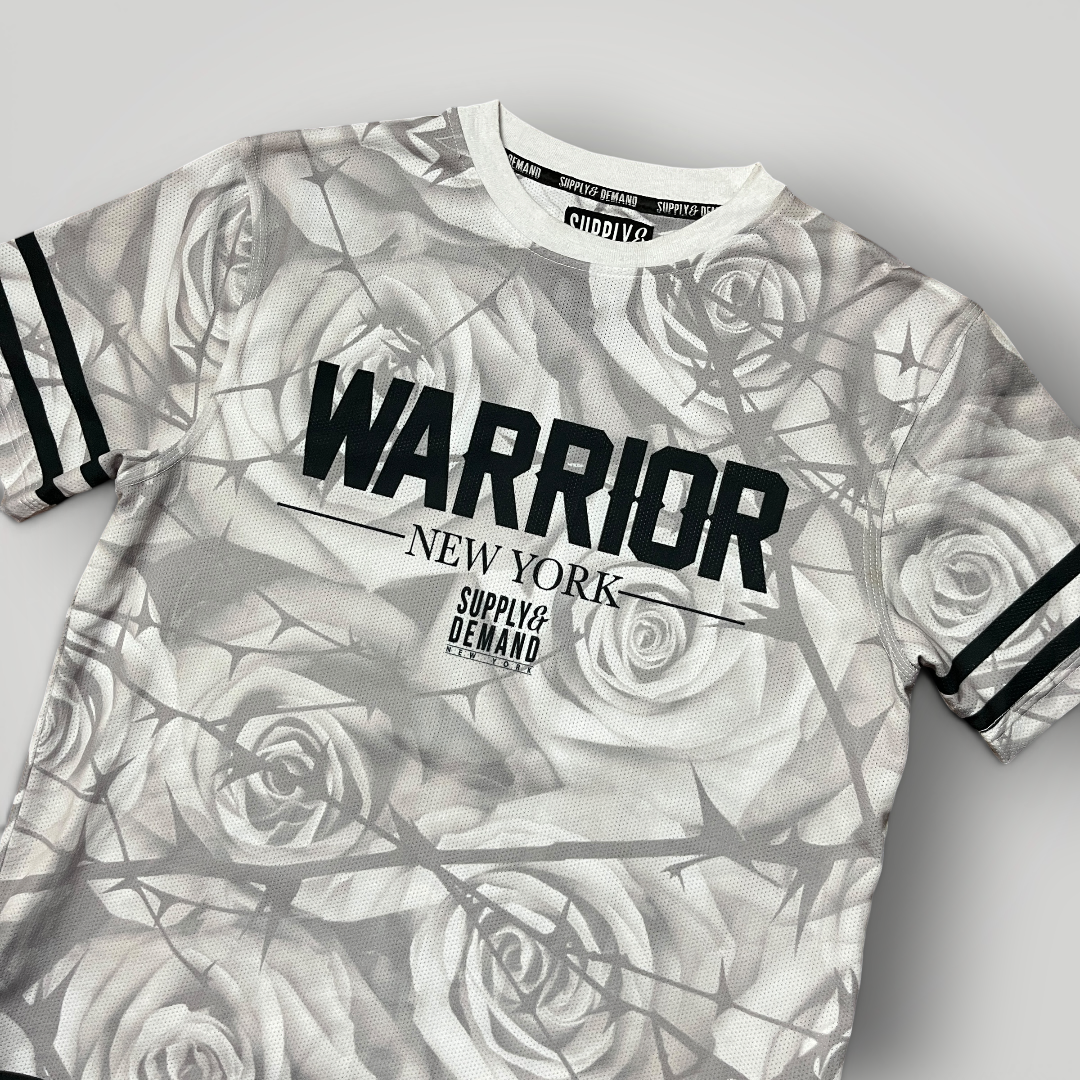 Supply & Demand 2016 Drop "Warrior" Y2K Hip-Hop Swag Graphic Zip Jersey T-Shirt