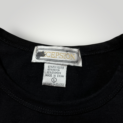 Xcepsion Vintage 2000's Y2K Studded Rhinestud Graphic Tank Top (Дамско)