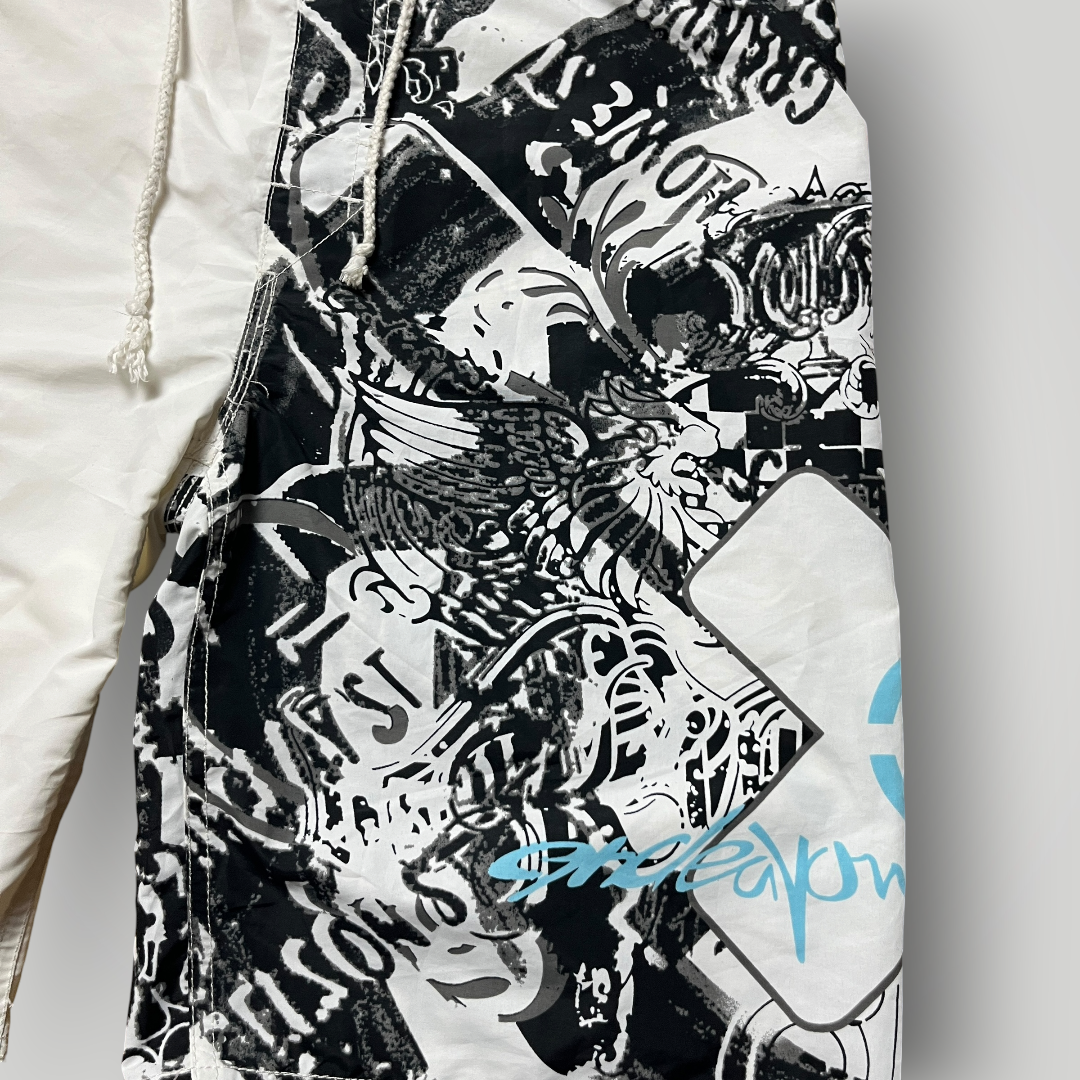 Crivit Y2K Graphic Surf Skate Shorts