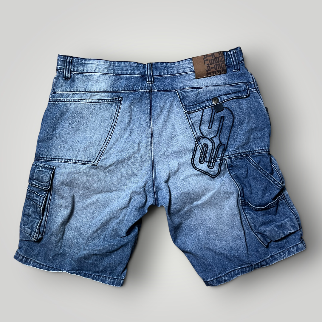 Engelbert Strauss Y2K Heavy Cotton Work Denim Cargo Shorts