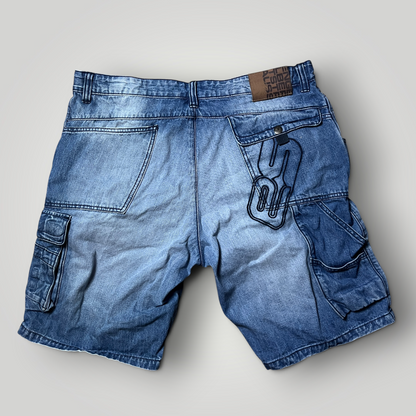 Engelbert Strauss Y2K Heavy Cotton Work Denim Cargo Shorts
