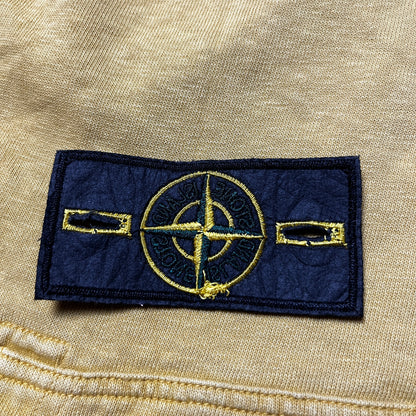Stone Island Autumn/Winter 2018 Malfile Cotton Fleece Garment-Dyed Hooded Zip-Up Hoodie
