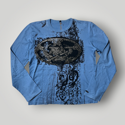 Blend Vintage 2000's Y2K Cyber-Grunge Heavy Cotton Graphic Long Sleeve Shirt