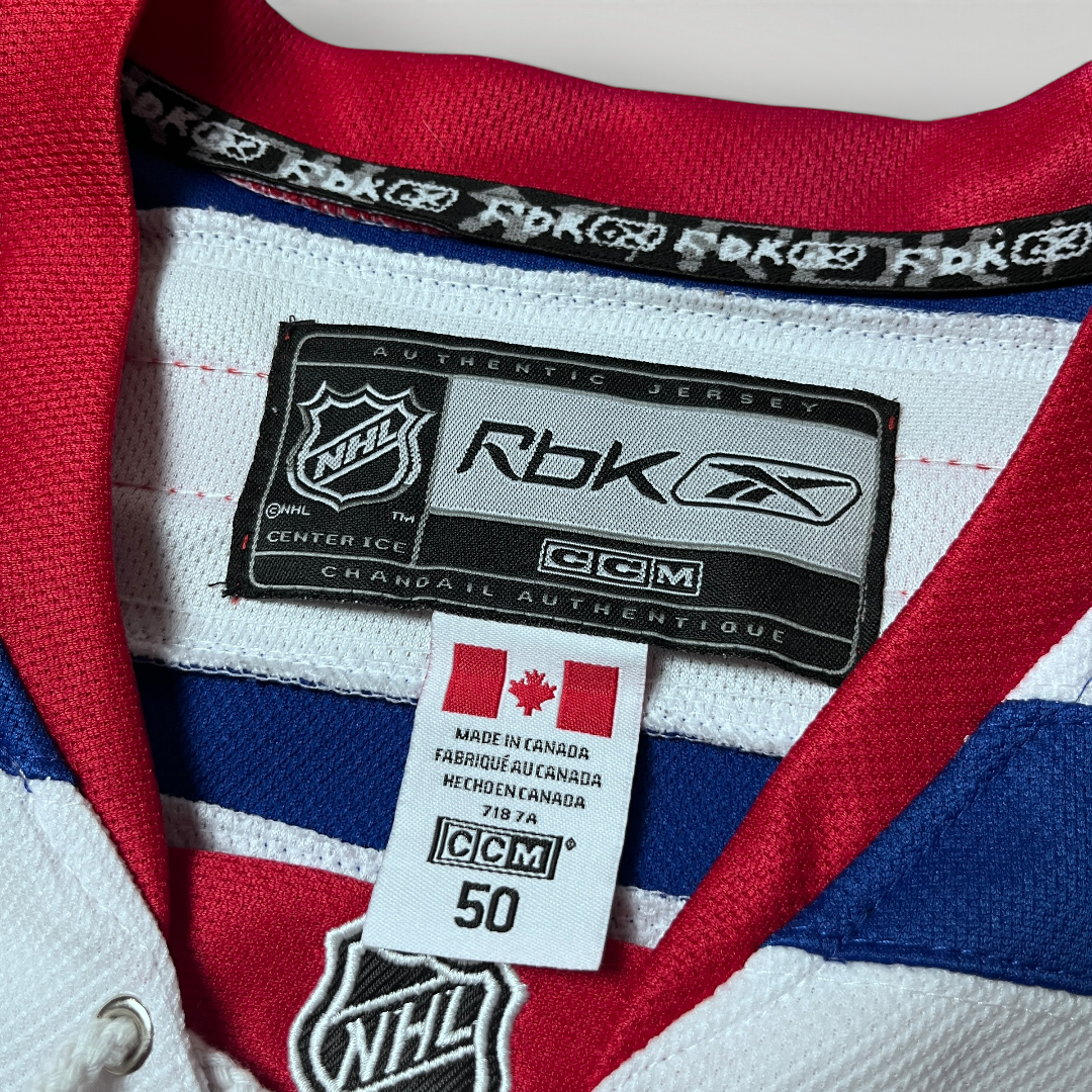 Reebok x NHL New York Rangers Vintage 2005/2007 Henrik Lundqvist 30 Ice Hockey Jersey Long Sleeve Shirt