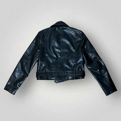PULL&BEAR Y2K Leather Biker Cropped Jacket (Дамско)