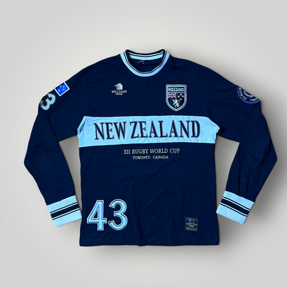 Williams Wilson Vintage 2000's Y2K Embroidered Rugby Long Sleeve Shirt