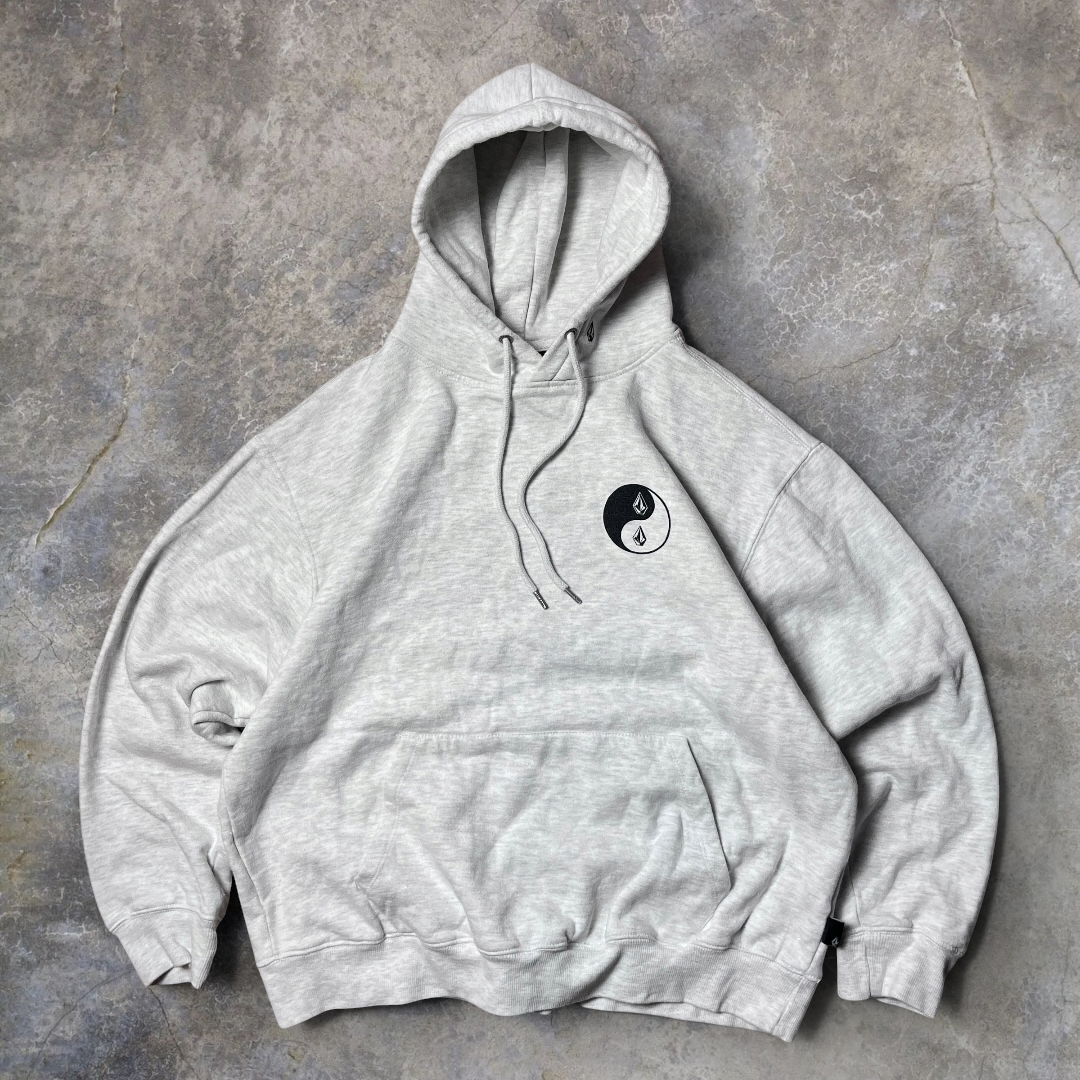Volcom "Watanie" Heavy Cotton Boxy Y2K Skater Graphic Hoodie