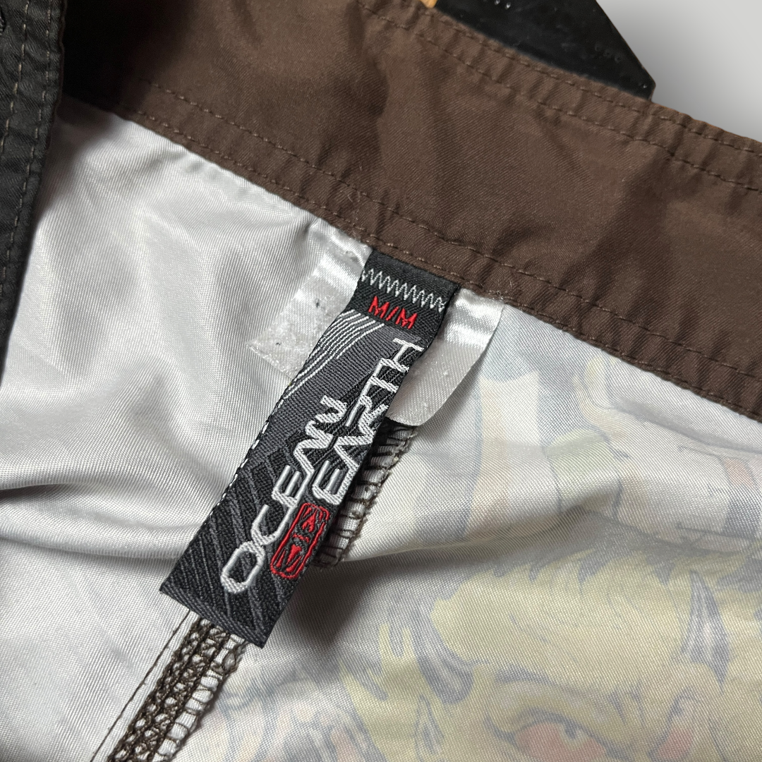 Ocean Earth Ed Hardy Style Y2K Graphic Surf Shorts