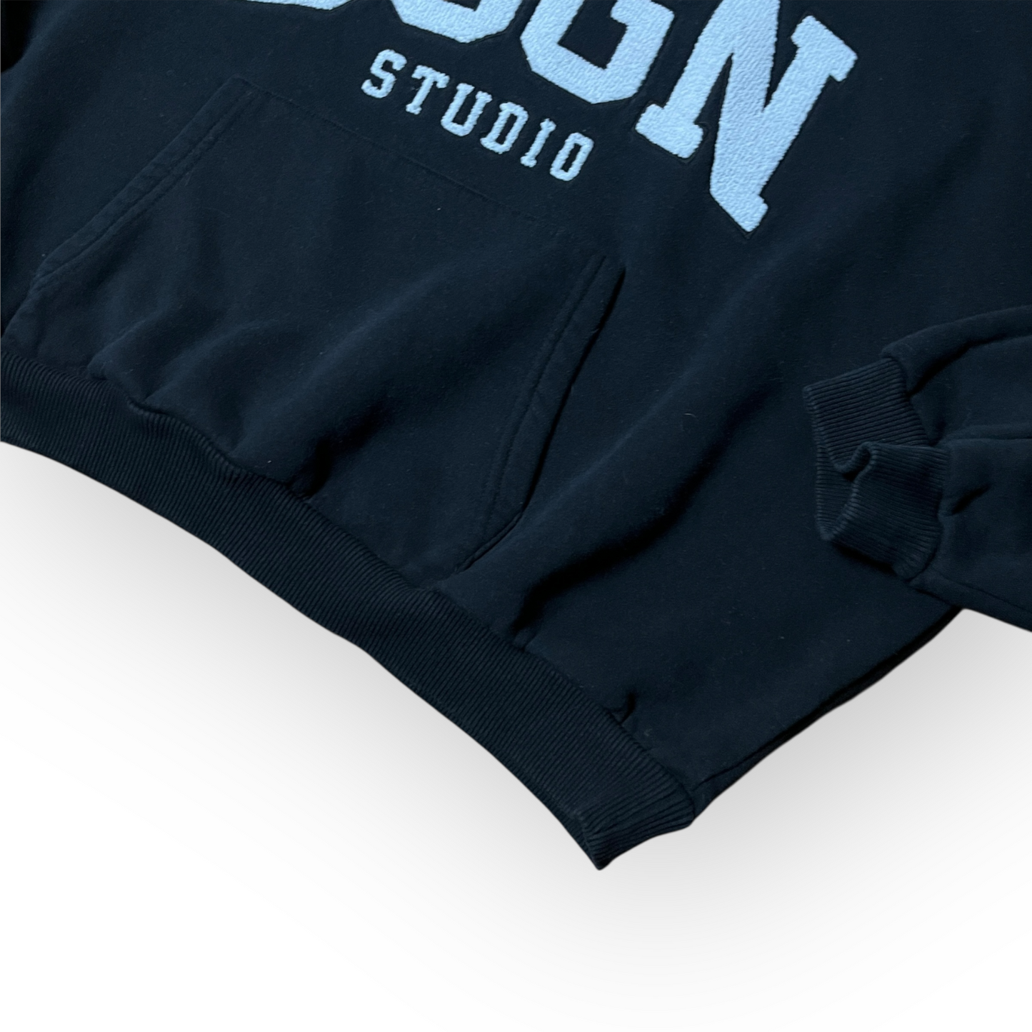 BooHoo MAN Lettered Heavy Cotton Cropped Boxy Hoodie (Дамско)