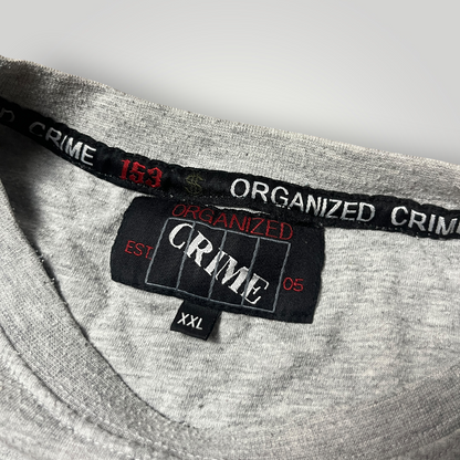 Organized Crime "Money Over Bitches" Y2K Lettered Hip-Hop T-Shirt