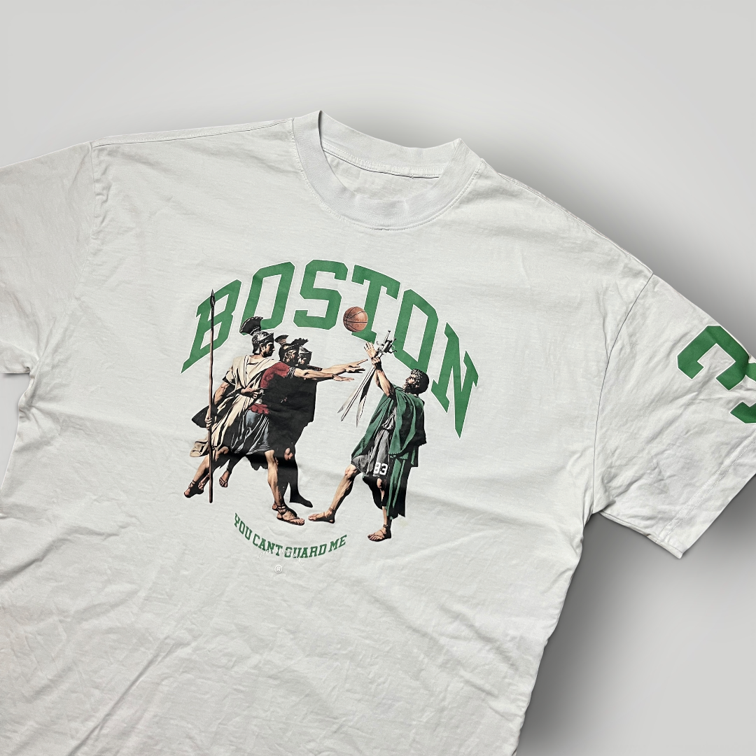 Independent Republic "Boston Legend" Roman Style Heavy Cotton NBA Basketball Graphic Jersey T-Shirt