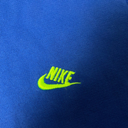 Nike Vintage 00's Spell Out Y2K Heavy Cotton Embroidered Zip-Up Hoodie