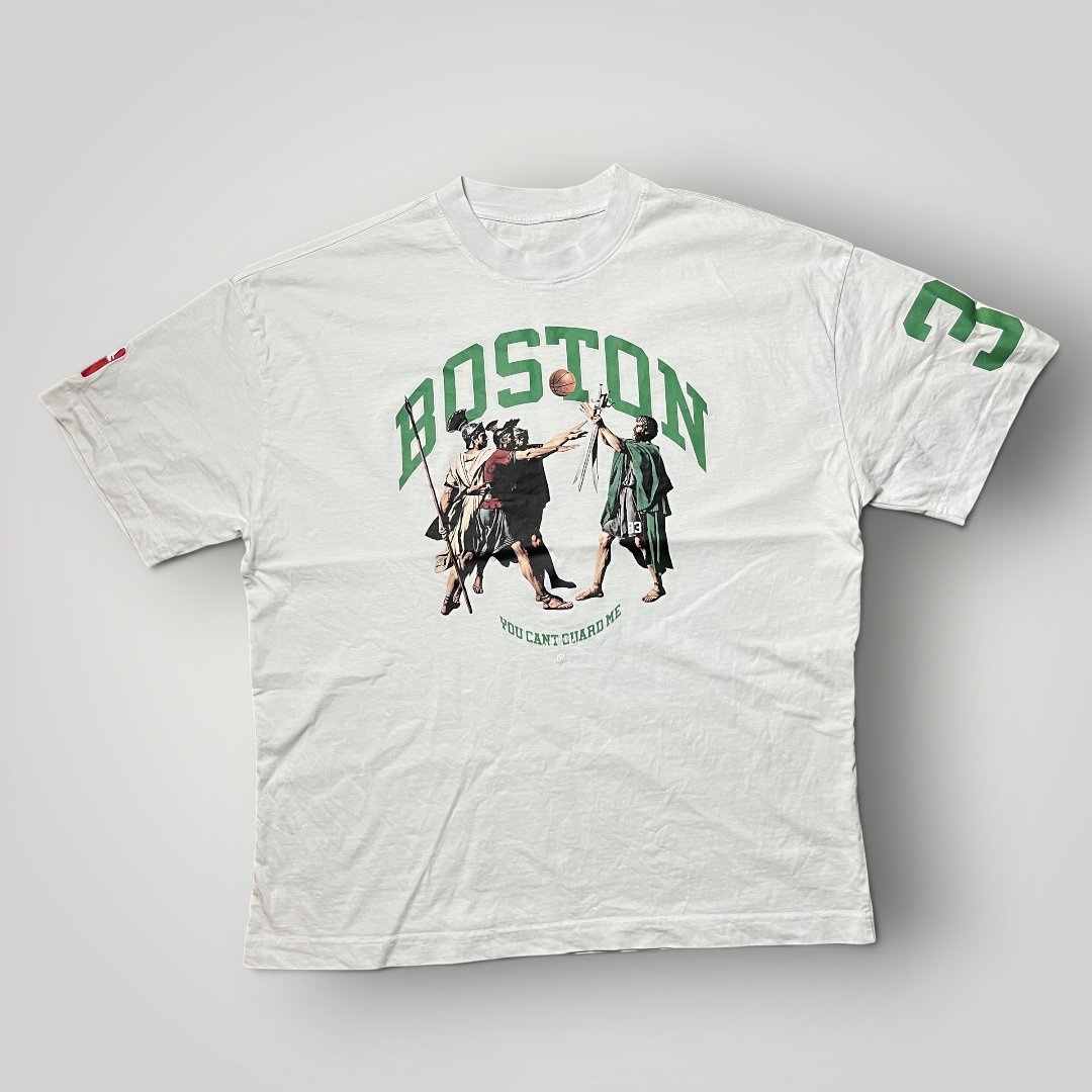 Independent Republic "Boston Legend" Roman Style Heavy Cotton NBA Basketball Graphic Jersey T-Shirt