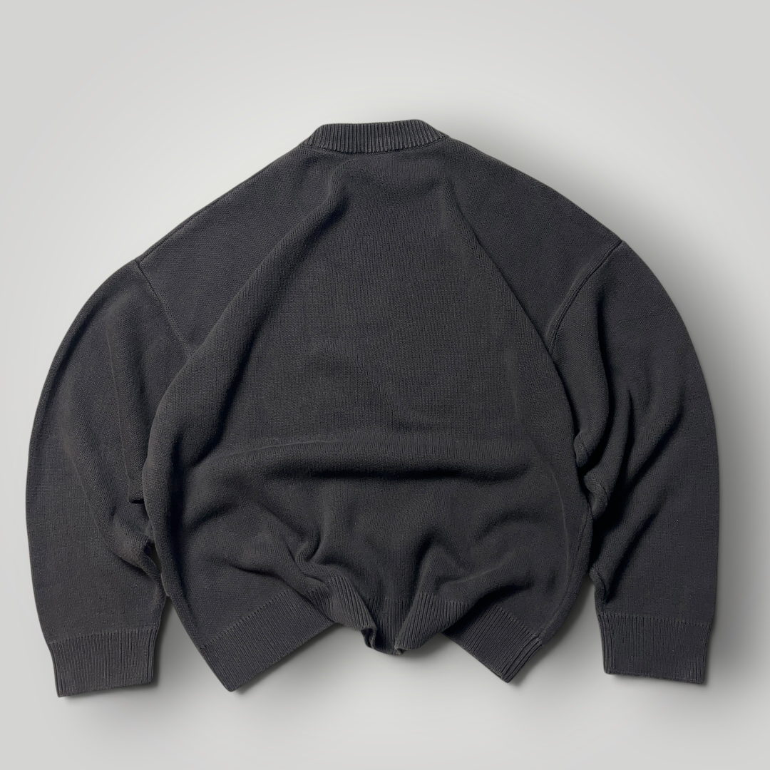 Rocawear Big Logo Heavy Cotton Hip-Hop Knit Crewneck Sweater