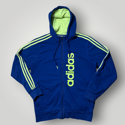 Adidas Heavy Cotton Spellout Zip-Up Hoodie