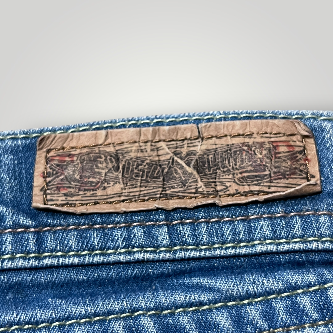 Evisu x Puma Vintage 2000's "True Love Never Dies" Y2K Hip-Hop Denim Shorts (Jorts)