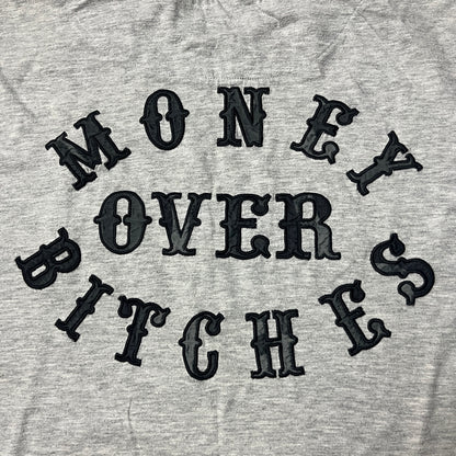 Organized Crime "Money Over Bitches" Y2K Lettered Hip-Hop T-Shirt