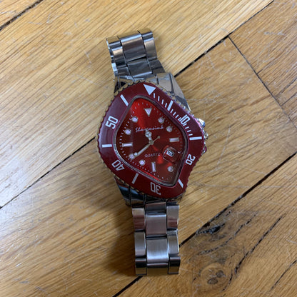 Y2K Twisted Royal Red Watch