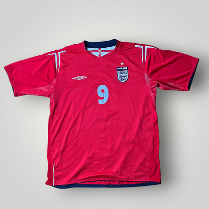 Umbro England 2004/2006 Away #9 Rooney Football Jersey T-Shirt