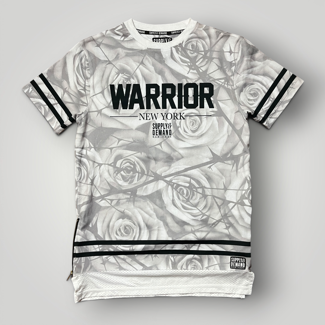 Supply & Demand 2016 Drop "Warrior" Y2K Hip-Hop Swag Graphic Zip Jersey T-Shirt