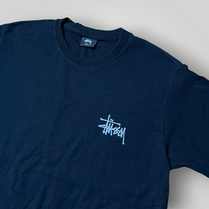 Stussy "Peace Pot" Heavy Cotton Tubular Knit Y2K Graphic Skater T-Shirt