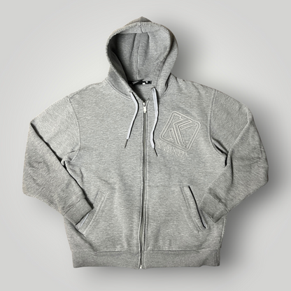 Karl Kani Heavy Cotton Oversized Y2K Hip-Hop Embroidered Zip-Up Hoodie