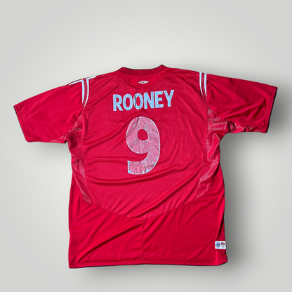 Umbro England 2004/2006 Away #9 Rooney Football Jersey T-Shirt